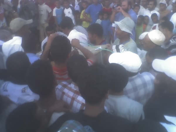 جنازة الشهيد المغربي مصطفى اقزيبر 